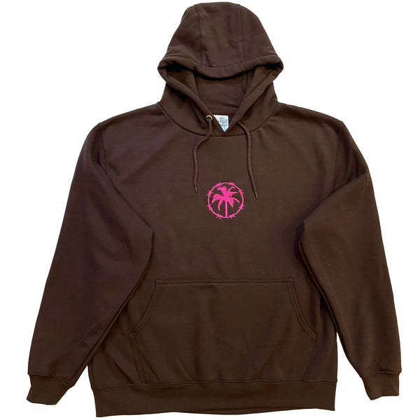 BROWN EMBROIDERED HOODIE