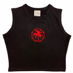 RED LOGO CROP TOP