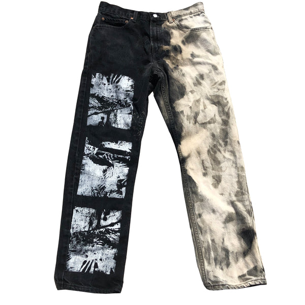 ABSTRACT PALM DENIM