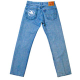 BLUE DENIM WHITE CARS