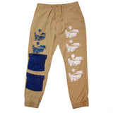 TAN BLUE CARGO JOGGERS