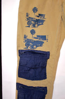 TAN BLUE CARGO JOGGERS