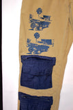 TAN BLUE CARGO JOGGERS