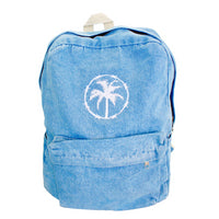 EMBROIDERED DENIM BACKPACK