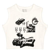 ACID PARTY CROP TOP (WHITE)