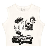 ACID PARTY CROP TOP (WHITE)